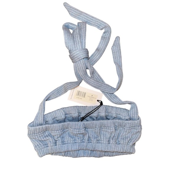 Revolve WeWoreWhat Women's Summer Casual Halter Neck Tie Top Sz S Storm NWT - Picture 5 of 6